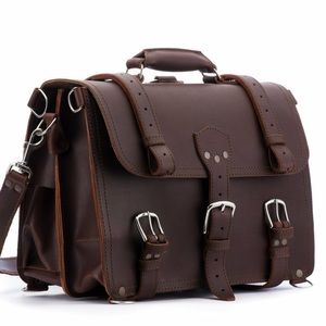 Saddleback Leather Large Classic Leather Briefcase Satchel